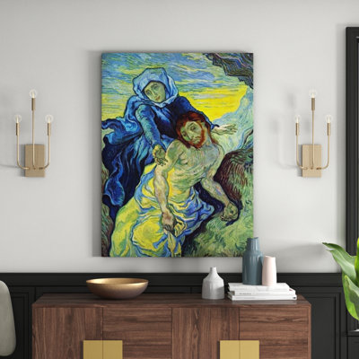 'Pieta (By Eugene Delacroix)' by Vincent Van Gogh Painting Print