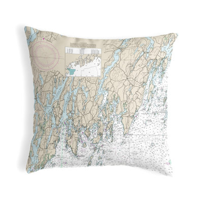  Housse de coussin d'extérieur carrée Southport - Pemaquid, Me