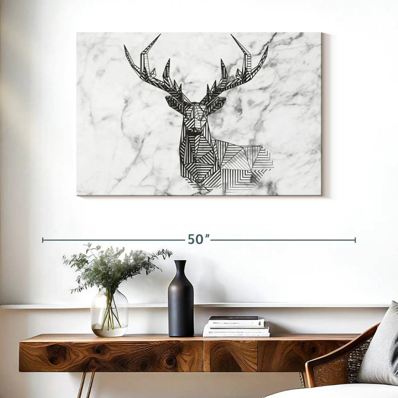 Brampt Geometric Stag, 26" H x 39" W