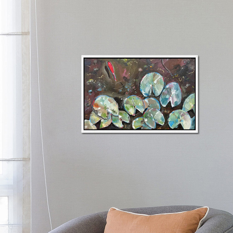 Japanese Pond With Koi Fish by Victoria Sukhasyan - Gallery-Wrapped Canvas Giclée on Canvas, 66.04 cm H x 45.72 cm W
