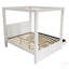 Lit plateforme à baldaquin avec lit gigogne et trois tiroirs de rangement Upholstery-129758979