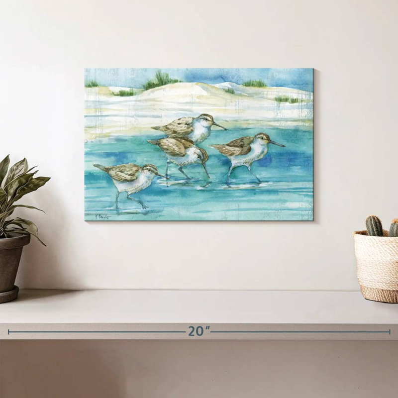 Sandy Sandpipers I, 8" H x 12" W