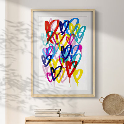 «Hearts Aflutter I», impression encadrée