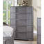 Mobilier de chambre à coucher gris à finition grise 1 pièce