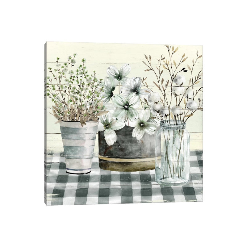 Spring Gingham II by Carol Robinson - Wrapped Canvas Painting, 93.98 cm H x 93.98 cm W x 3.175 cm D