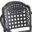 Ensemble de 7 pièces de mobilier de patio en aluminium coulé avec cadre noir et coussins de siège bleus