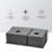 Double Bowl Farmhouse Sink- 33"X20" Stainless Steel Farm Sink Undermount Apron Front Double Bowl Kitchen Sink 18 Gauge With Two 9" Deep Basin
