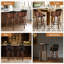 Swivel Upholstered Counter Stool with Solid Wood Frame-1155055379