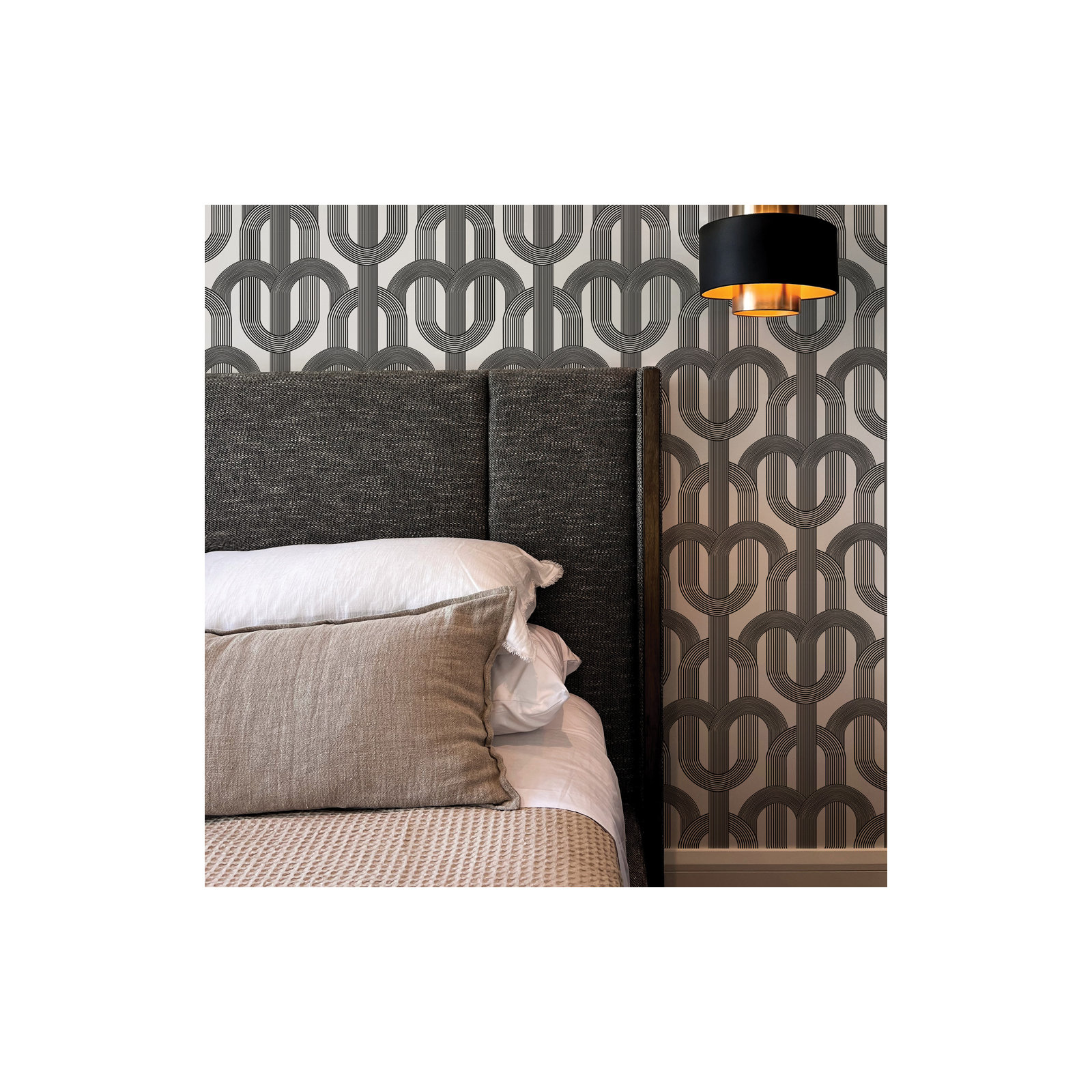Lattice Peel and Stick Wallpaper, Black