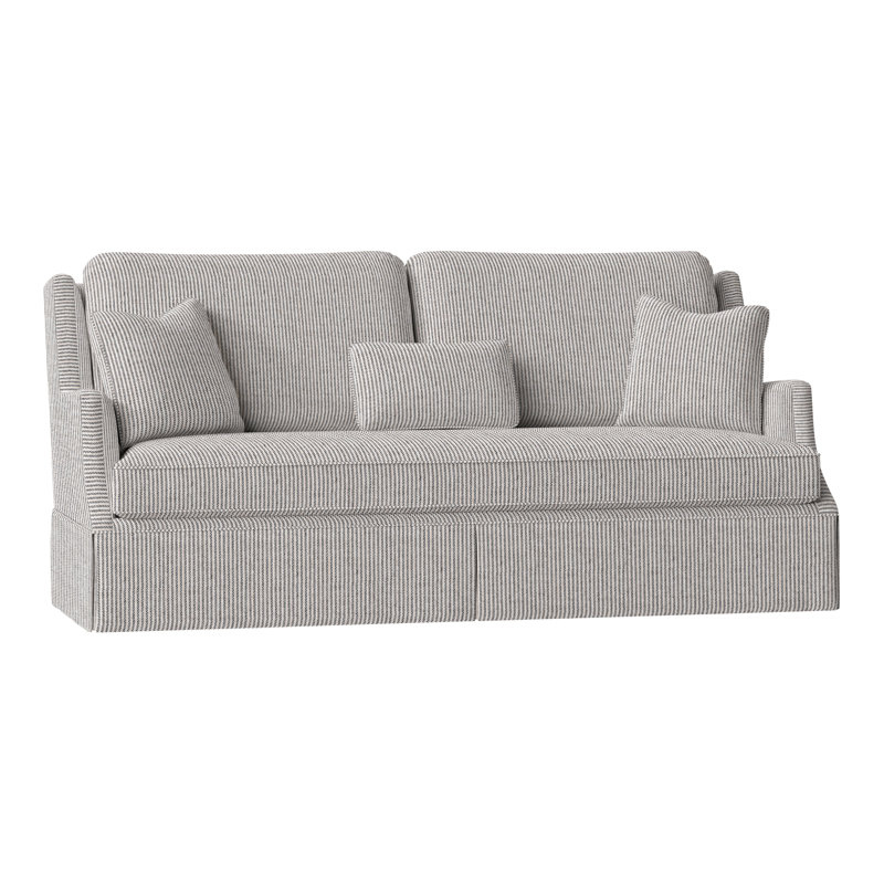 Savannah 87.5" Chenille Round Arm Sofa with Reversible Cushions, Perigold Replay Char