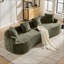 Causeuse incurvée, petit canapé en chenille avec 3 coussins, canapé profond pour appartement, salon, aucun assemblage requis-952931464