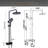 Exposed Shower System 10 Inch Rainfall Shower Head with 3 Modes Handheld Shower, Shower Fixture with Tub Spout & Adjustable Slide Bar with Rough-in Valve