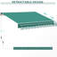 Auvent rétractable 10 pi x 8 pi Et eau - tissu, cadre en aluminium. Manivelle manuelle pour un ajustement facile. Utilisation multi-surfaces de patio. Protège de la chaleur du soleil. Convient à une terrasse, un balcon ou une cour. Emplacement polyvale