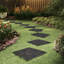 Paquet de 8 pavés de jardin en caoutchouc, pavé de sentier extérieur 12 po x 12 po pour allée de jardin, noir