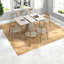 Ensembles de table de salle à manger modernes et peu encombrants avec design extensible en pierre et en cuir