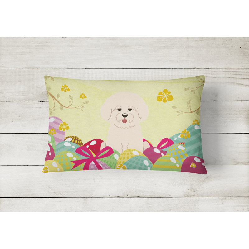 Easter Eggs Outdoor Throw Pillow