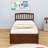 Twin Wood Platform Bed with Twin Trundle-1285537124