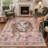 Gemini Oriental Machine Washable Red Indoor Area Rug with Non-Slip Backing-615691285-615872988