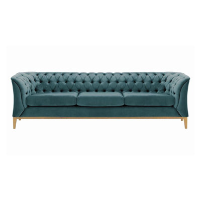 Burnham Velvet 3 Seater Sofa