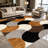 1PC Geometric Overlapping Oval Neutral Tone Pattern area rugs for Living Room, Soft and Comfortable, Suitable for all seasons, easy-to-maintain, machine washable Indoor floor mat, Under Table Farmhouse suitable for dining table, home entryway,...-1410143097