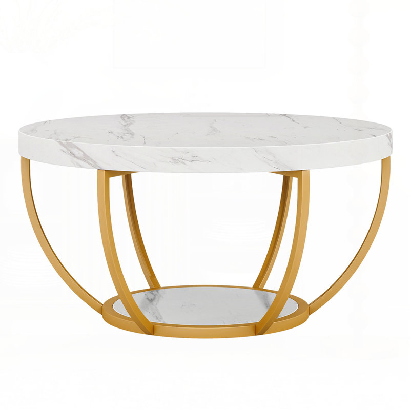 Table basse moderne Modern, Blanc / Blanc