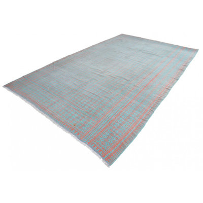 Reversible Persian cotton sumak hand woven rug 8'2'' X 12'9''