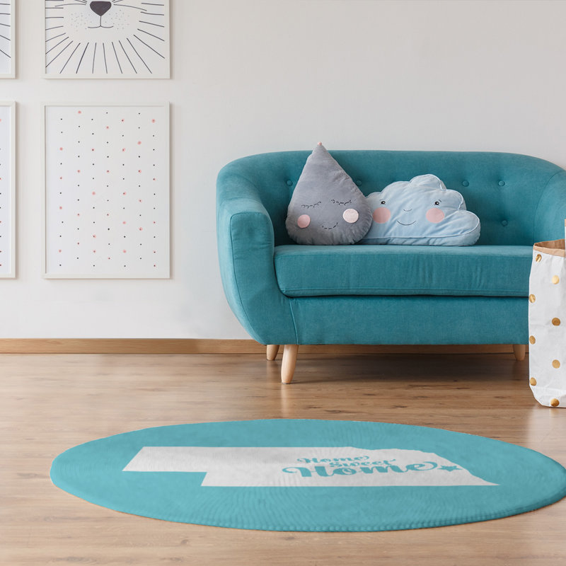 Tapis en poly-chenille omaha à la maison, Rond 5 pi