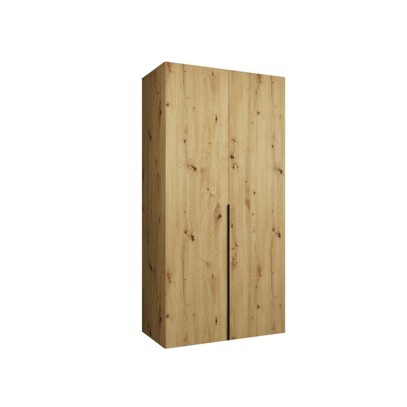 Manufactured Wood Wardrobe, Artisan Oak/Black