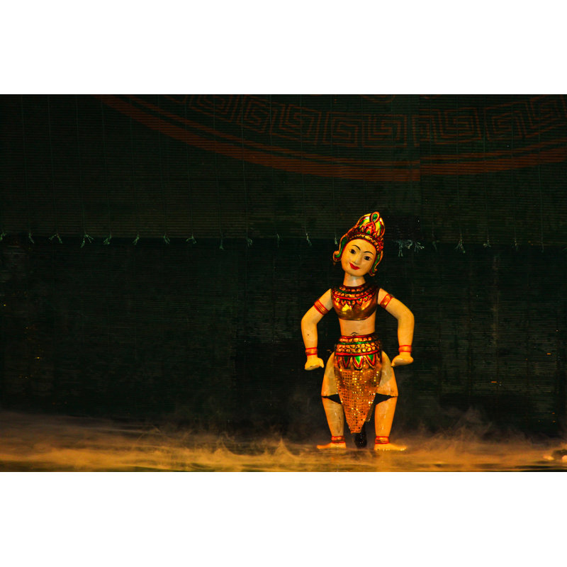 Water Puppets, Hanoi, Vietnam - Wrapped Canvas Print, 61cm H x 91cm W x 3.8cm D