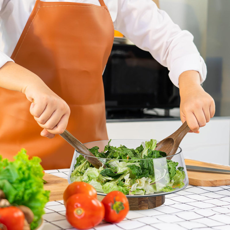 Ensemble de très grands bols à salade en verre