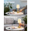 Ensemble de 2 mini-lampes de table sans fil - Lampe à DEL à intensité variable avec abat-jour en tissu, lampe de bureau rechargeable à piles pour la chambre à coucher, la salle à manger et le bureau