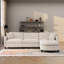 Canapé d'angle 107,87 po avec pouf, coussins d'assise et de dossier amovibles-1751686146-1751686147
