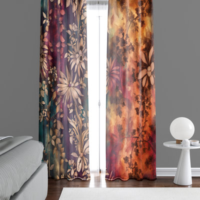Paire de rideaux semi-transparents en polyester Arellys