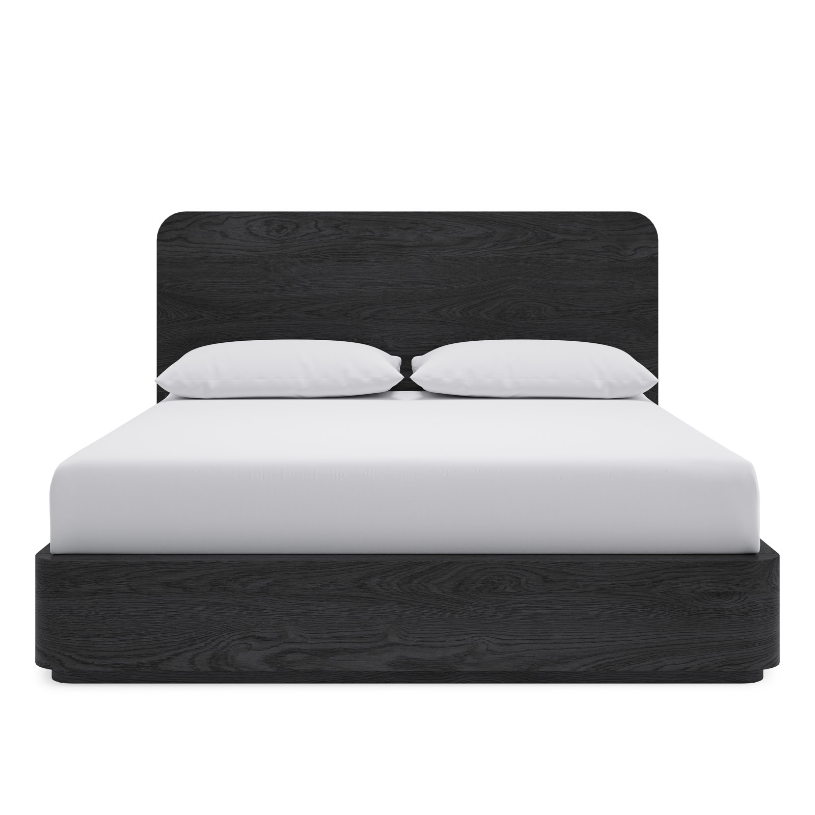 Nori Solid Wood Platform Bed, Full, Jet