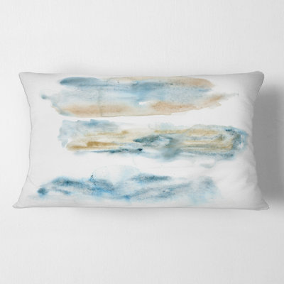 Abstract Of Dark Blue Clouds III - Modern Printed Pillow