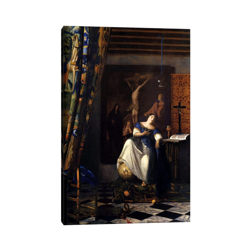 Allegory Of The Faith by Johannes Vermeer - Wrapped Canvas Gallery-Wrapped Canvas Giclée, 20.32 cm H x 30.48 cm W