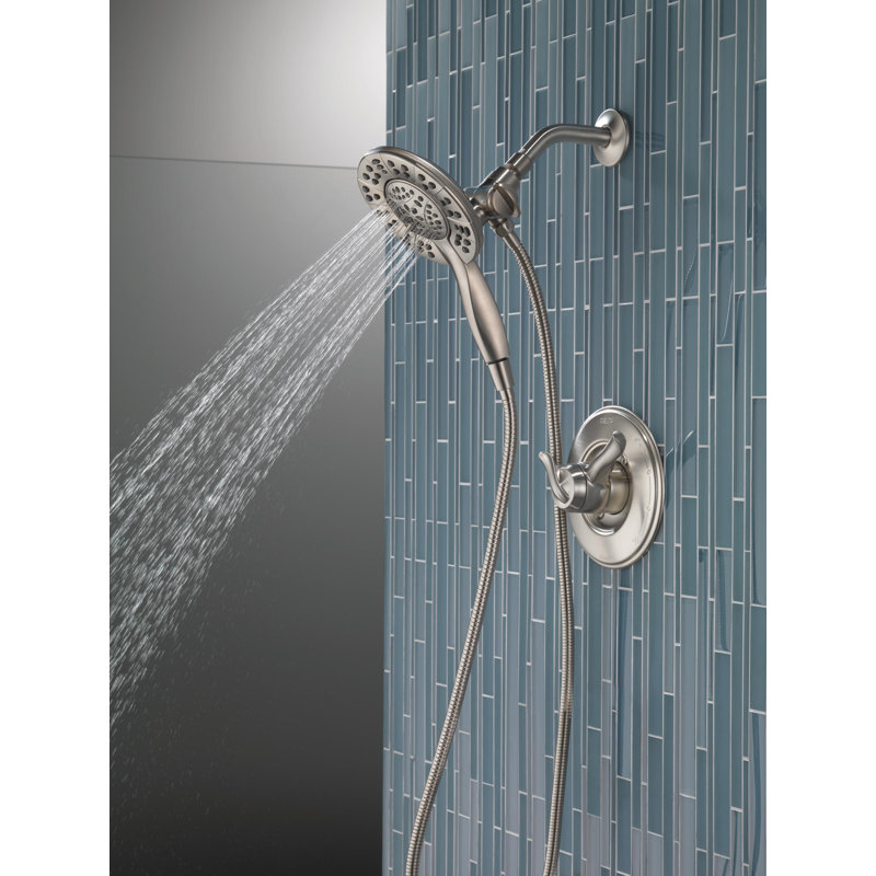 In2ition 4-Setting Dual Shower Head with Handheld Spray, Hand Shower 1.75 GPM, Champagne Bronze