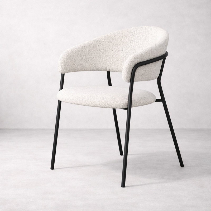 Chaise de salle à manger Geneva Boucle, Beige