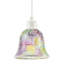 Multi-Colour Iridescent Crackle Mosaic Bell Pendant Lighting Shade By 