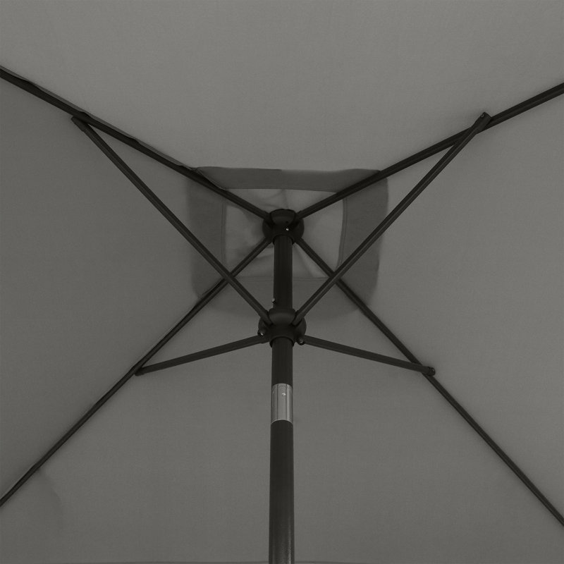 Parasol de marché carré 6,5 pi Tempo, Gris