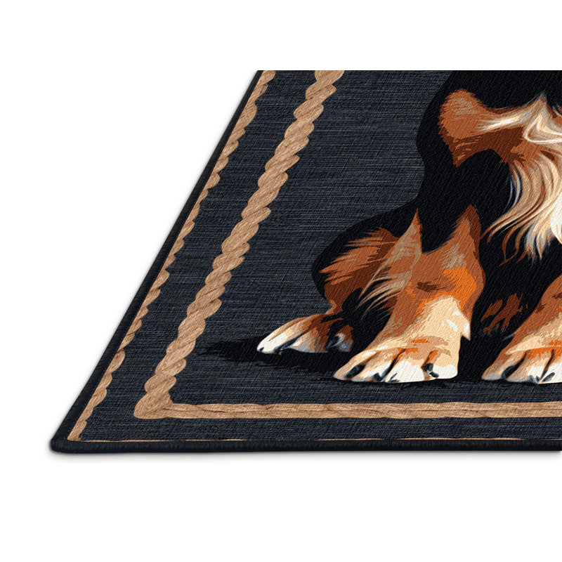  Tapis lavable pour chien Gordon Setter, Carré 5 pi