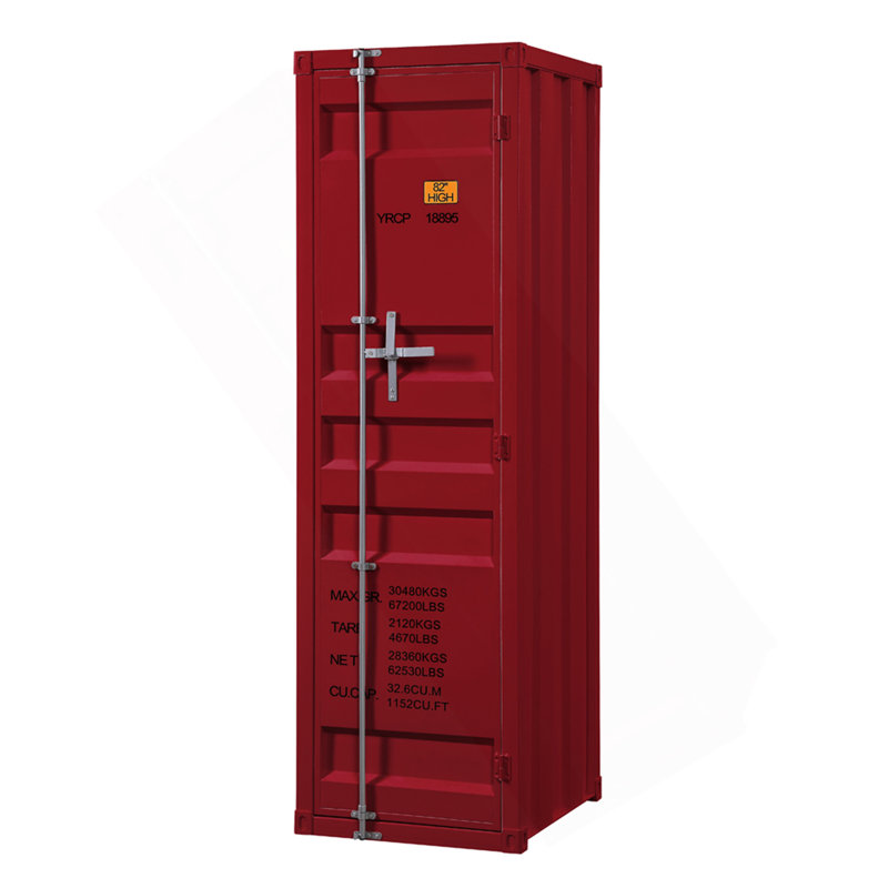 Garde-robe à finition rouge Cargo, Rouge