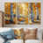 Toile avec cadre flottant or