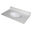 Plateau de meuble-lavabo simple 31 po en blanc avec lavabo