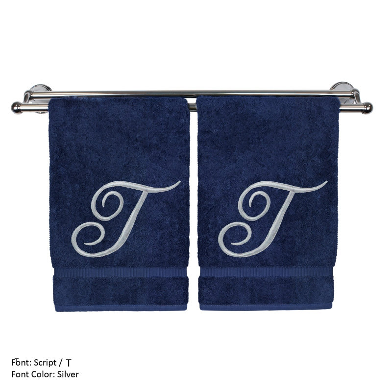Super Plush Washcloth, Navy/Silver, T