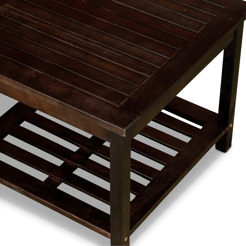 Finition Eucalyptus - table d'extérieur 2 tablettes Essentials Longs Peak