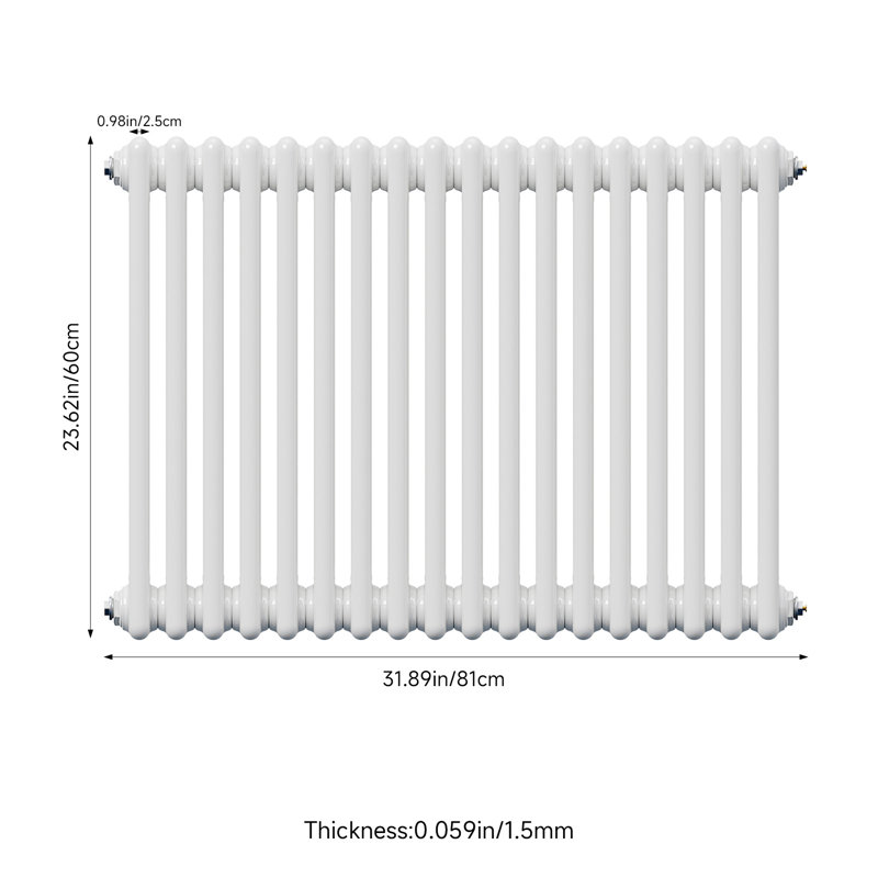 Breeins High Efficiency Wall Mounted Space Heater, 60cm H x 58.5cm W x 5cm D, 3637 BTUs