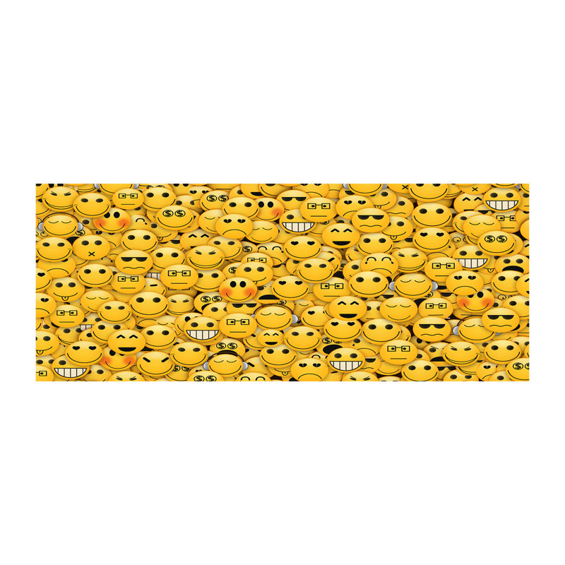 Emoticons - Wrapped Canvas Print