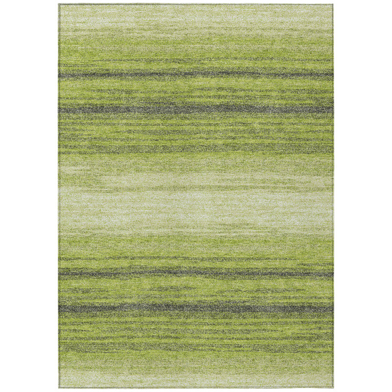 Nira Lime Washable Indoor-Outdoor Rug - , 8' x 10'