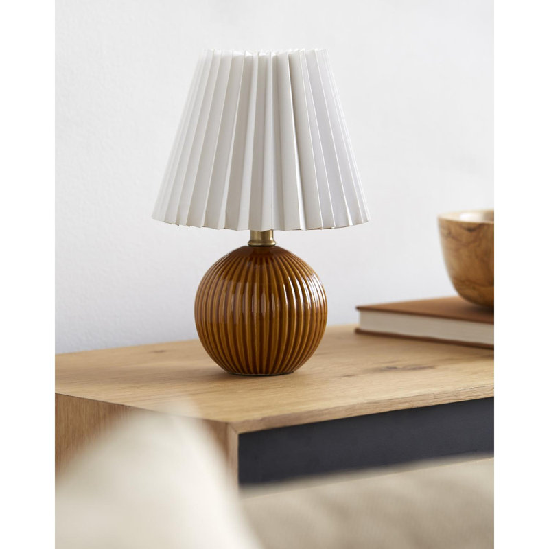 Lampe de table Nelie, Brun